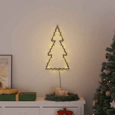 VidaXL Weihnachtsbeleuchtung Weihnachtsbaum Silhouette 80 LEDs warmweiß
