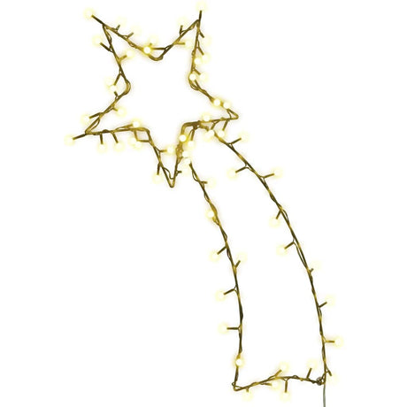 VidaXL Weihnachtsbeleuchtung Sternschnuppe Silhouette 80 LEDs warmweiß