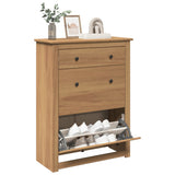 Vidaxl Shoe Cabinet Panama 80x35x105 cm Solid fyrretræ