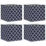 Vidaxx Aufbewahrungsboxen 4 Stück faltbar 32x32x32 cm Vliesstoff blau