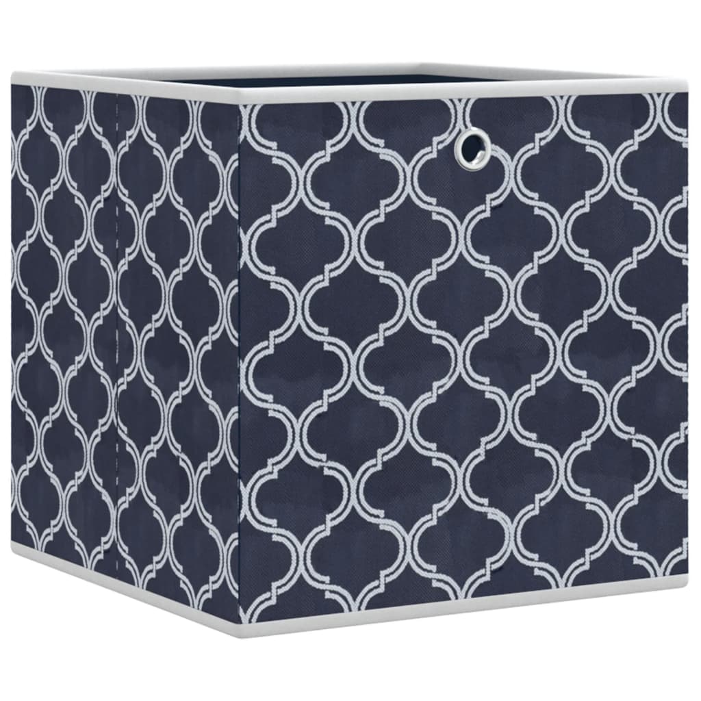 Vidaxx Aufbewahrungsboxen 4 Stück faltbar 32x32x32 cm Vliesstoff blau