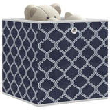 Vidaxx Aufbewahrungsboxen 4 Stück faltbar 32x32x32 cm Vliesstoff blau
