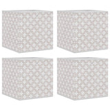 Vidaxx Aufbewahrungsboxen 4 Stück faltbar 32x32x32 cm Vliesstoff creme