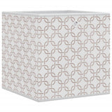 Vidaxx Aufbewahrungsboxen 4 Stück faltbar 32x32x32 cm Vliesstoff creme