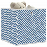 Vidaxx Aufbewahrungsboxen 4 Stück faltbar 32x32x32 cm Vliesstoff blau