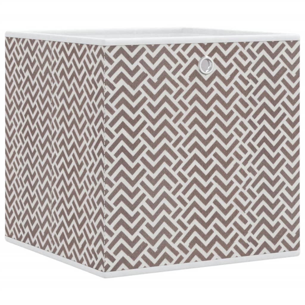 Vidaxx Aufbewahrungsboxen 4 Stück faltbar 32x32x32 cm Vliesstoff braun