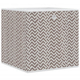 Vidaxx Aufbewahrungsboxen 4 Stück faltbar 32x32x32 cm Vliesstoff braun