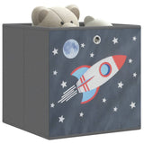 Vidaxx Aufbewahrungsboxen 4 Stück faltbar 32x32x32 cm Vliesstoff grau