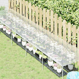 Vidaxl plantenafdekking met zeilringen 1x5 m polyethyleen