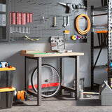 VidaXL Rechteckige Werkbank 100x60x83 cm massive Eiche