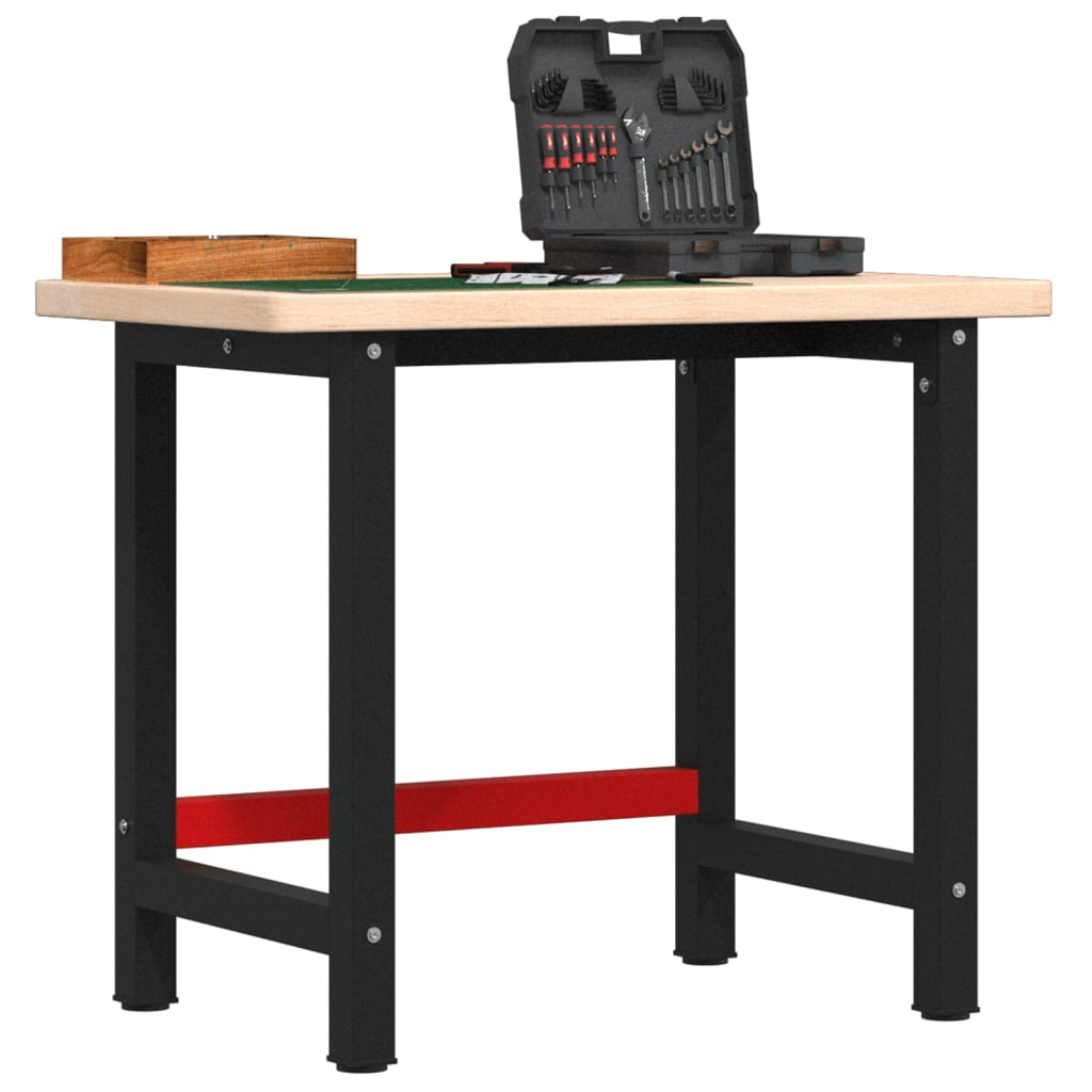 VidaXL Rechteckige Werkbank 100x60x83 cm massive Eiche