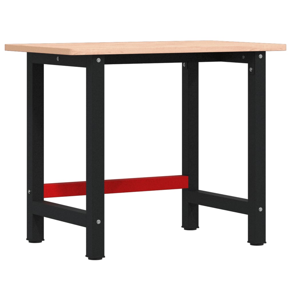 VidaXL Werkbank rechteckig 100x60x81,5 cm massives Buchenholz
