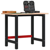 Vidaxl Workbench 100x (55-60) X81,5 cm Beech Wood