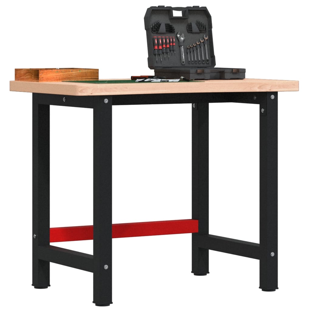 Vidaxl Workbench 100x (55-60) x83 cm fast bøg træ