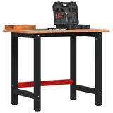 Vidaxl Workbench 100x (55-60) X81,5 cm Beech Wood