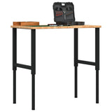 VidaXL Werkbank Rechteck 100x60x (71,5-98) cm Eiche hellbraun
