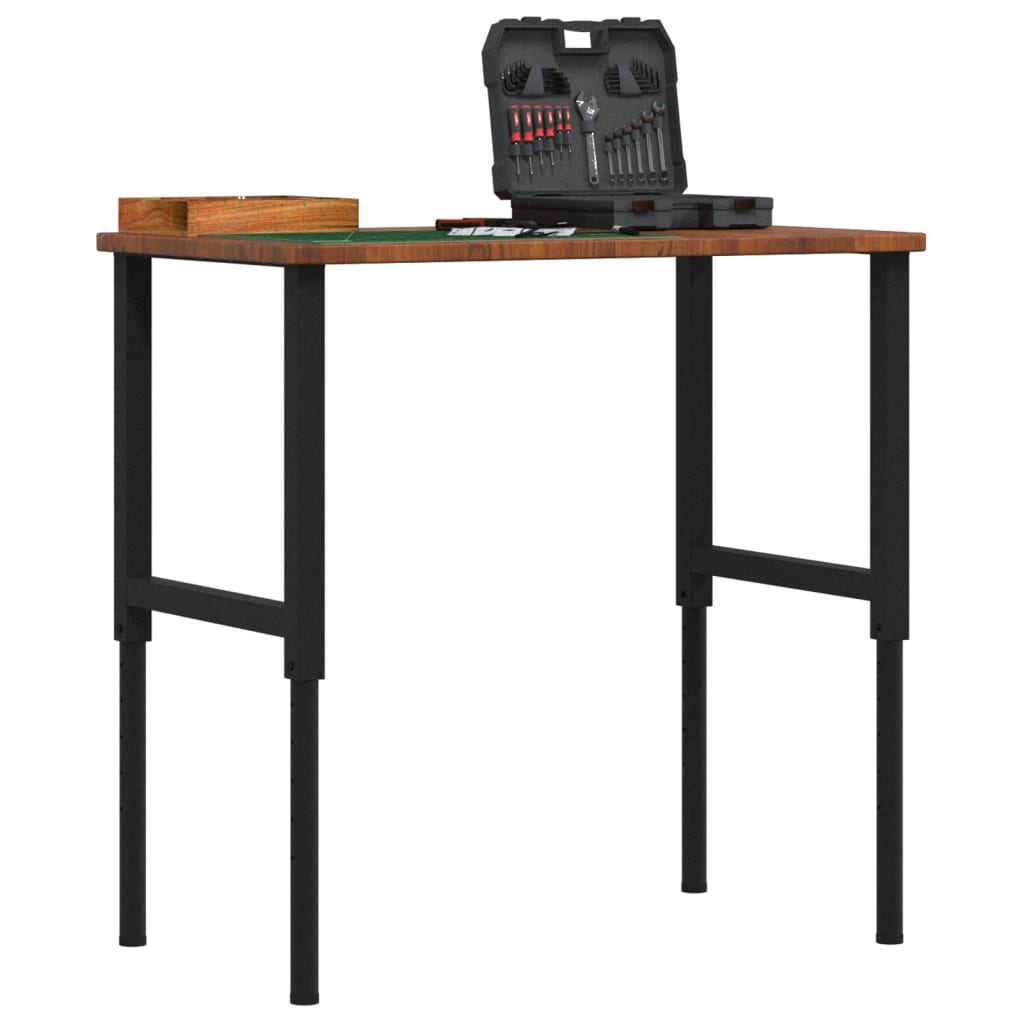 VidaXL Werkbank Rechteck 100x60x (71,5-98) cm Eiche dunkelbraun