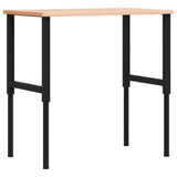 VidaXL Rechteckige Werkbank 100 x 60 x (71,5–98) cm, massives Buchenholz