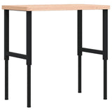 VidaXL Rechteckige Werkbank 100 x 60 x (73–99,5) cm, massives Buchenholz