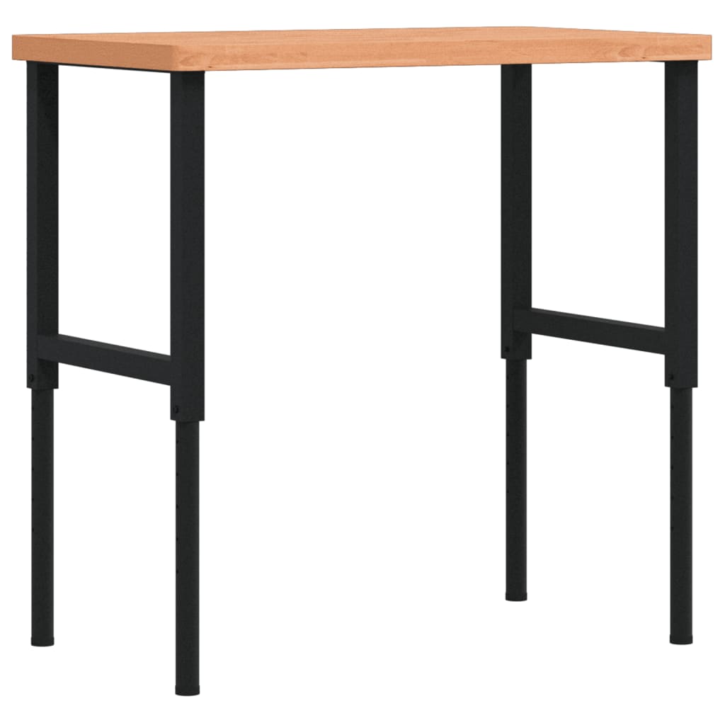 VidaXL Rechteckige Werkbank 100 x 60 x (73–99,5) cm, massives Buchenholz