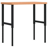 VidaXL Rechteckige Werkbank 100 x 60 x (73–99,5) cm, massives Buchenholz