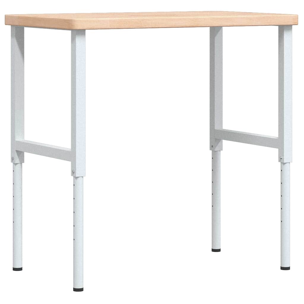 VidaXL Rechteckige Werkbank 100 x 60 x (73–99,5) cm, massive Eiche