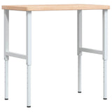 VidaXL Rechteckige Werkbank 100 x 60 x (73–99,5) cm, massive Eiche
