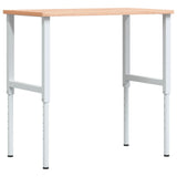 VidaXL Rechteckige Werkbank 100 x 60 x (71,5–98) cm, massives Buchenholz