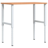 VidaXL Rechteckige Werkbank 100 x 60 x (71,5–98) cm, massives Buchenholz