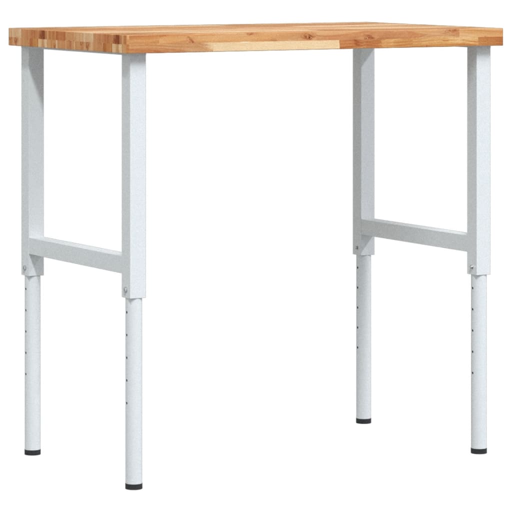 VidaXL Rechteckige Werkbank 100x60x(73-99,5) cm Massives Akazienholz