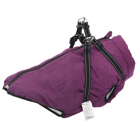 VidaXL Hundemantel mit Geschirr, wasserdicht, reflektierend, Lila, L68