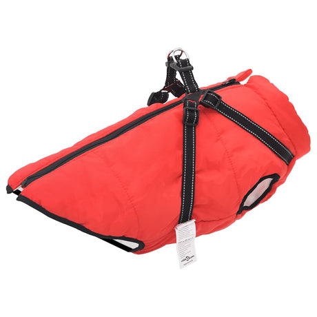 VidaXL Hundemantel mit Geschirr wasserdicht reflektierend rot L44