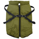 VidaXL Hundemantel mit Geschirr, wasserdicht, reflektierend, Armeegrün, L44