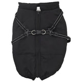VidaXL Hundemantel mit Geschirr wasserdicht reflektierend schwarz L44