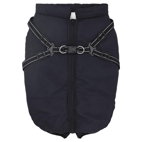 VidaXL Hundemantel mit Geschirr, wasserdicht, reflektierend, Marineblau, L48