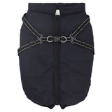 VidaXL Hundemantel mit Geschirr, wasserdicht, reflektierend, Marineblau, L52