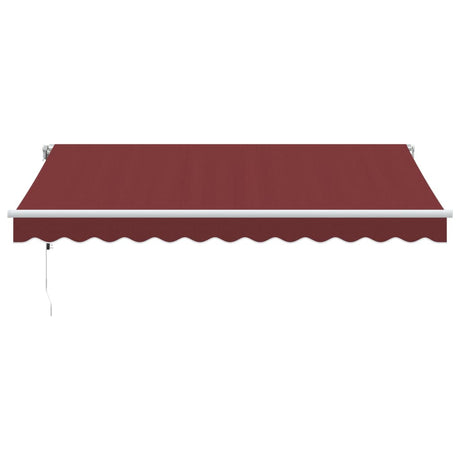 Vidaxl luifel automatisch uittrekbaar 350x250 cm bordeauxrood