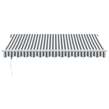 Vidaxl luifel automatisch uittrekbaar 350x250 cm antracietkleur en wit