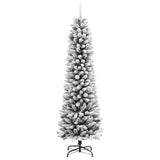 Vidaxx künstlicher Weihnachtsbaum mit Schnee schmal 180 cm PVC und PE