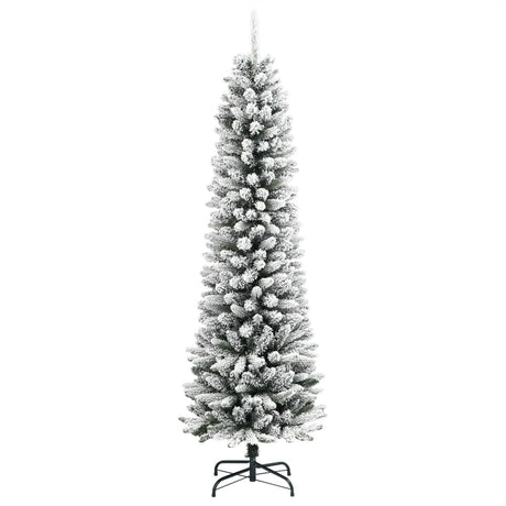 Vidaxx künstlicher Weihnachtsbaum mit Schnee schmal 180 cm PVC und PE