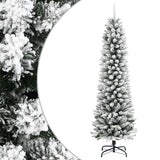 Vidaxx künstlicher Weihnachtsbaum mit Schnee schmal 210 cm PVC und PE