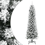 Vidaxx künstlicher Weihnachtsbaum mit Schnee schmal 240 cm PVC und PE