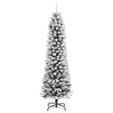 Vidaxx künstlicher Weihnachtsbaum mit Schnee schmal 240 cm PVC und PE