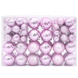 Vidaxl Weihnachtskugeln 100 Stück ø3 4 6 cm rosa