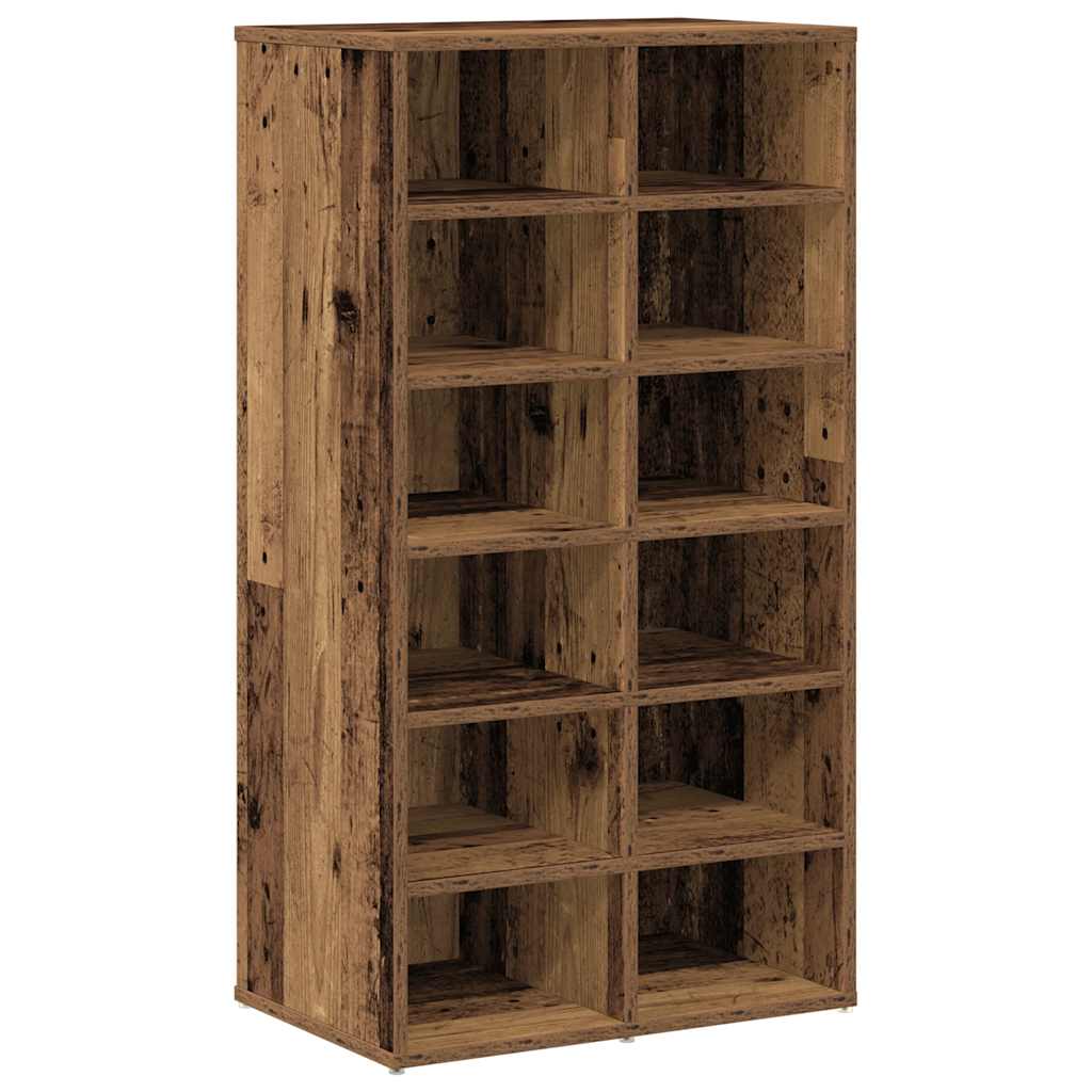 VidaXL shoe rack 54x34x100.5 cm processed wood old wood colored