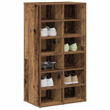 Vidaxl Shoe Rack 54x34x100.5 cm Madera procesada Madera vieja coloreada