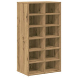 VidaXL Schuhregal 54 x 34 x 100,5 cm, handgefertigtes Holz, handwerkliche Eichenfarbe
