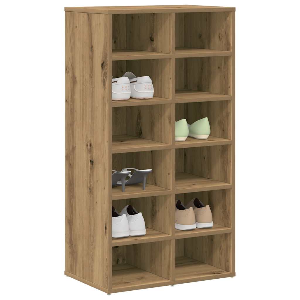 VidaXL shoe rack 54x34x100.5 cm processed wood artisanal oak color