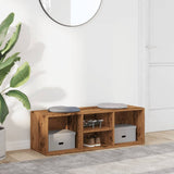 Bidaxl Shoe Storage Soffa 105x35x35 CM Processed Wood Old Wood Colored