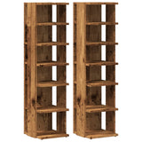 Vidaxx Schuhschränke 2 Stk. 28x27x102 cm behandeltes Holz, altholzfarben